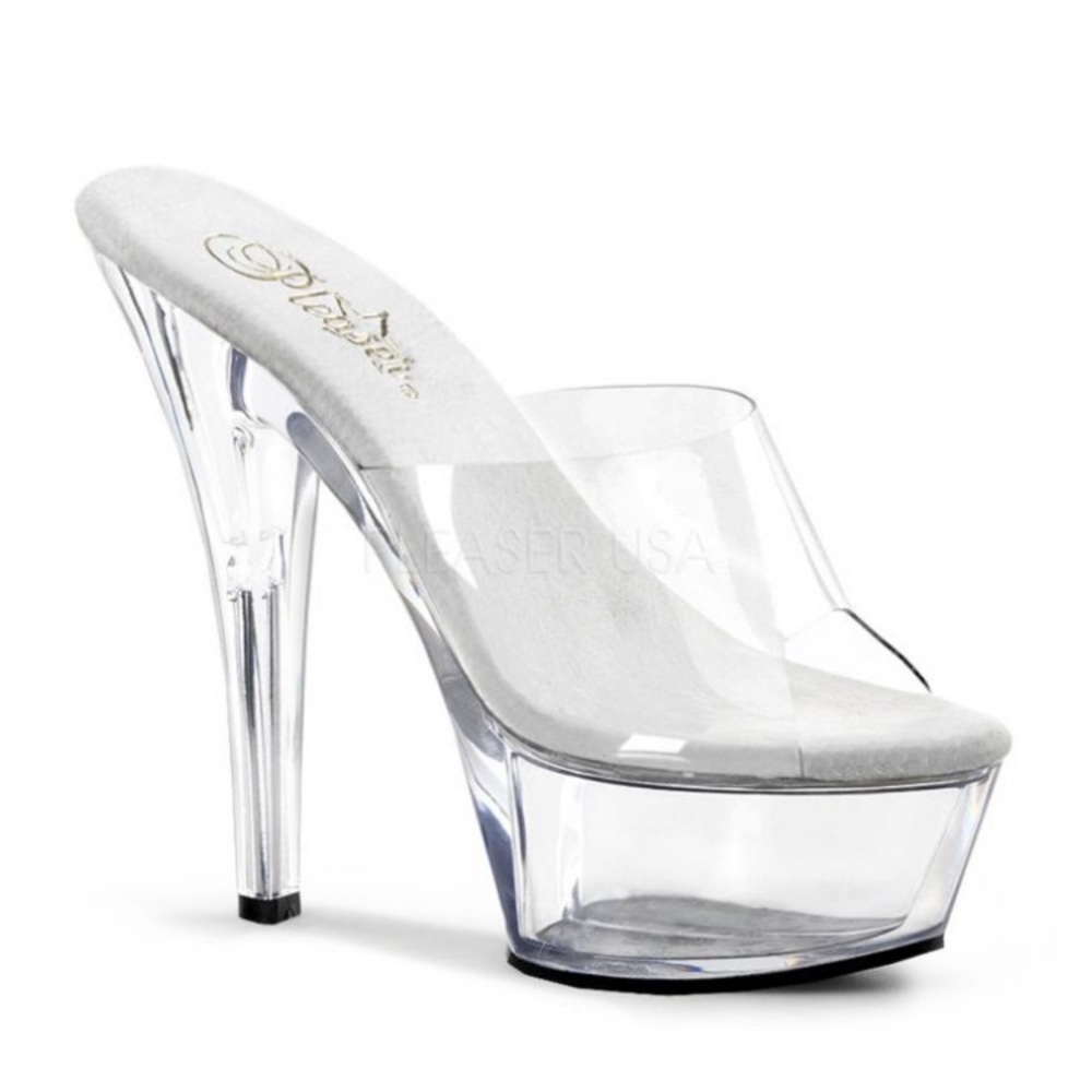6” clear platform Pleaser heels